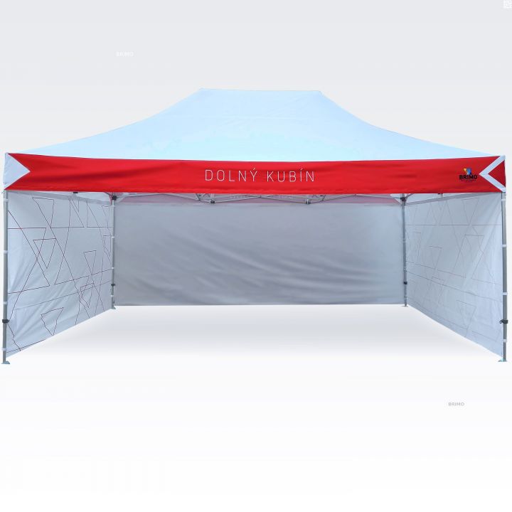 Párty stan odolný na outdoorové trhy s flexibilným rámom